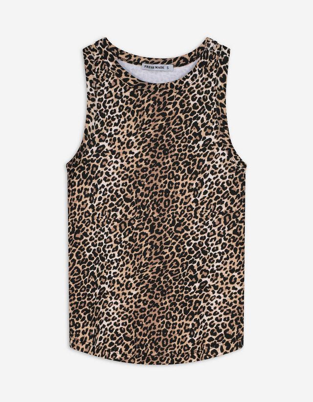 Top - Animal print - Bej