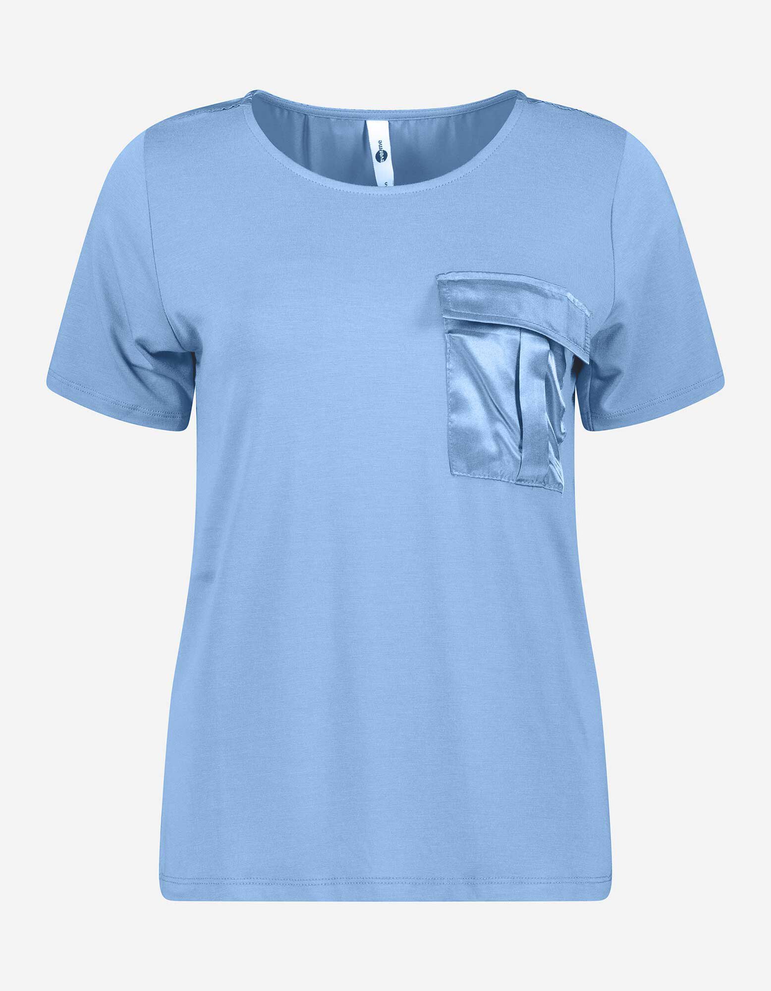 T-shirt - Viscose m&eacute;lang&eacute;e - Bleu clair