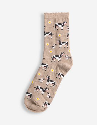 Socken - Allover-Muster - beige