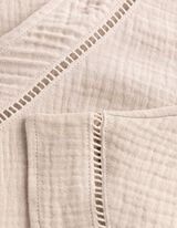 Blusenshirt - einfarbig - Beige