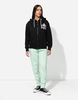 Sweatjacke - R&uuml;ckenprint - schwarz