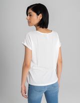 Maglia blusata - Scollo a V - bianco