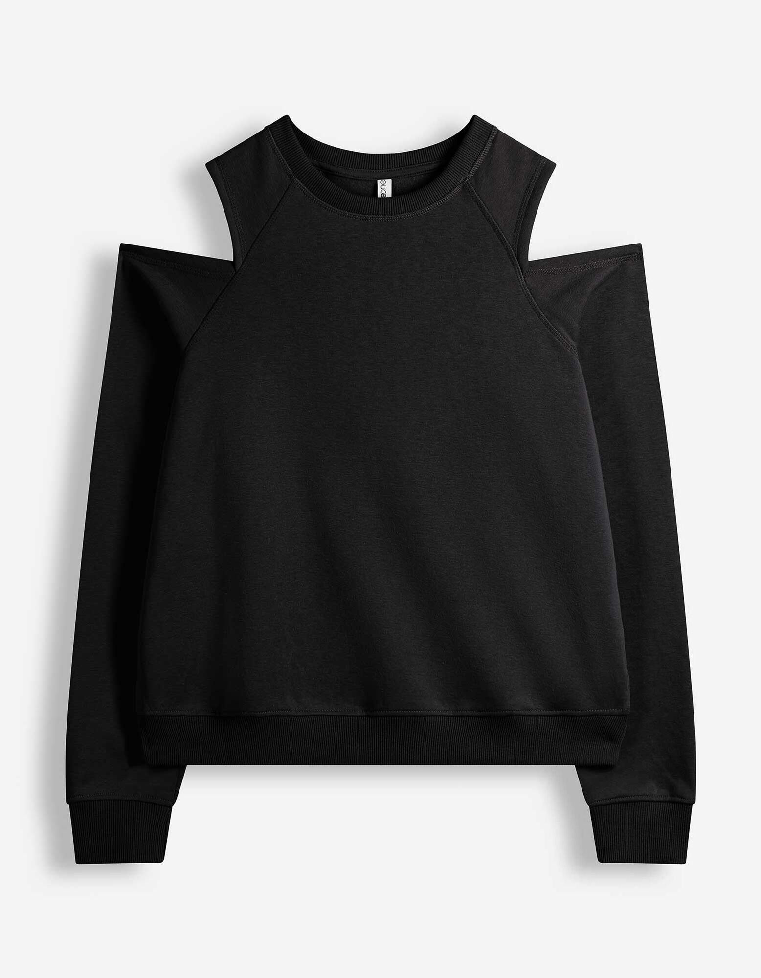 Sweatshirt - Cut-outs - Zwart