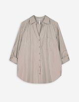 Bluse - Brusttasche - beige