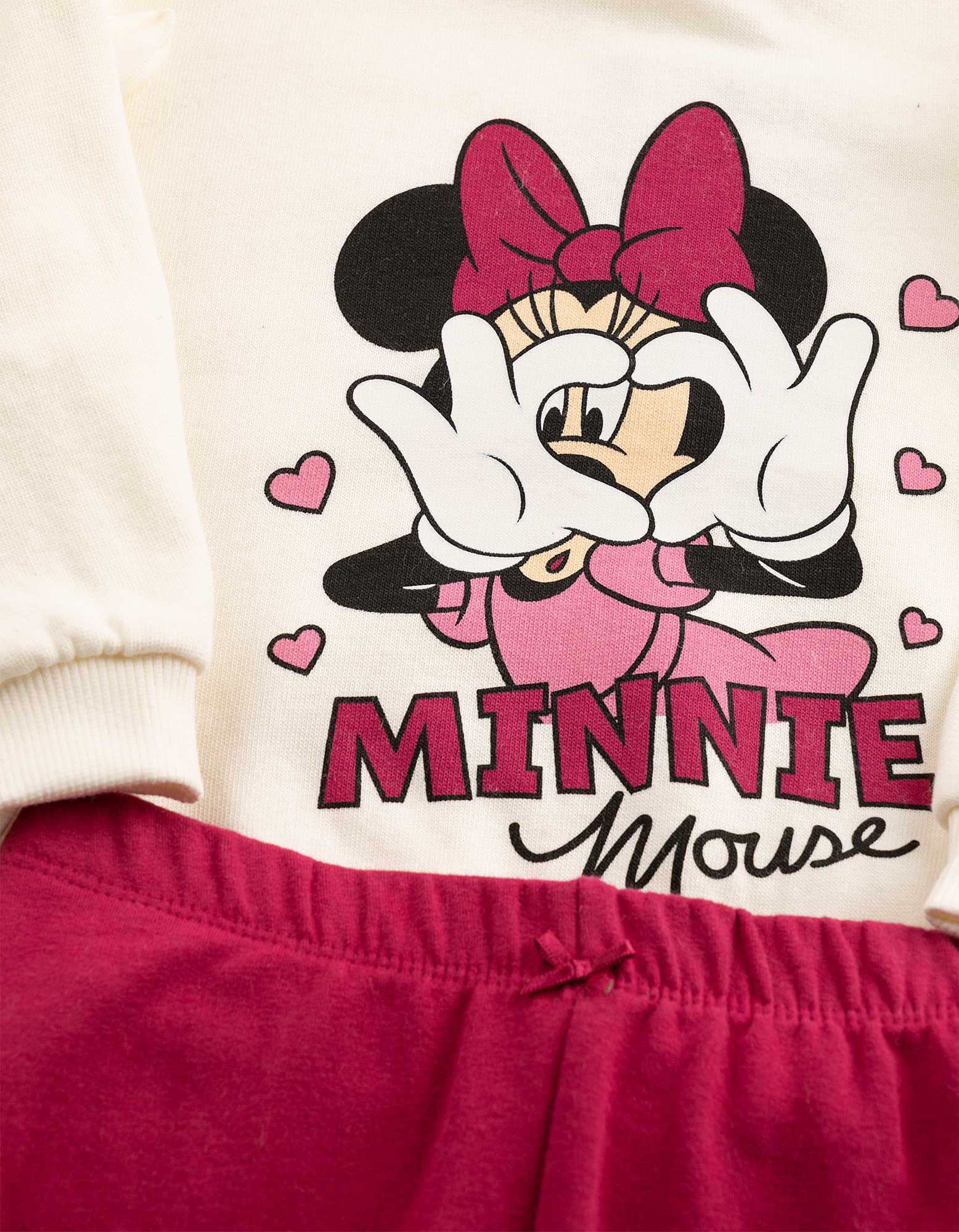Set van sweatshirt en legging - Minnie Mouse - Off-White