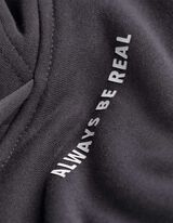 Hoodie - Print - donkergrijs