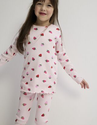 Langarmshirt - Rippenstruktur - rosa