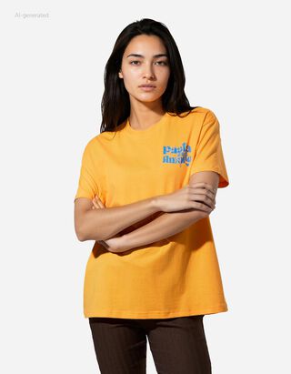 T-Shirt - R&uuml;ckenprint - gelb