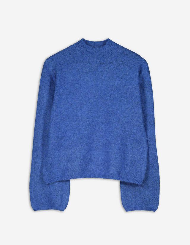 Strickpullover - Woll-Anteil - dunkelblau