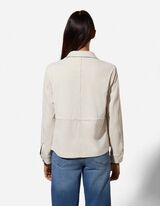Jacke - Kunstleder - beige
