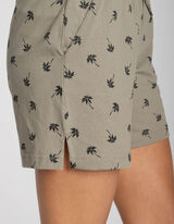 Pantaloncini - Stampa allover - verde chiaro