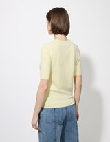 Trui - Korte mouwen - lichtgeel