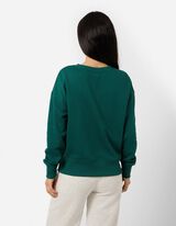 Sweatshirt - Oversized Fit - Dunkelgr&uuml;n