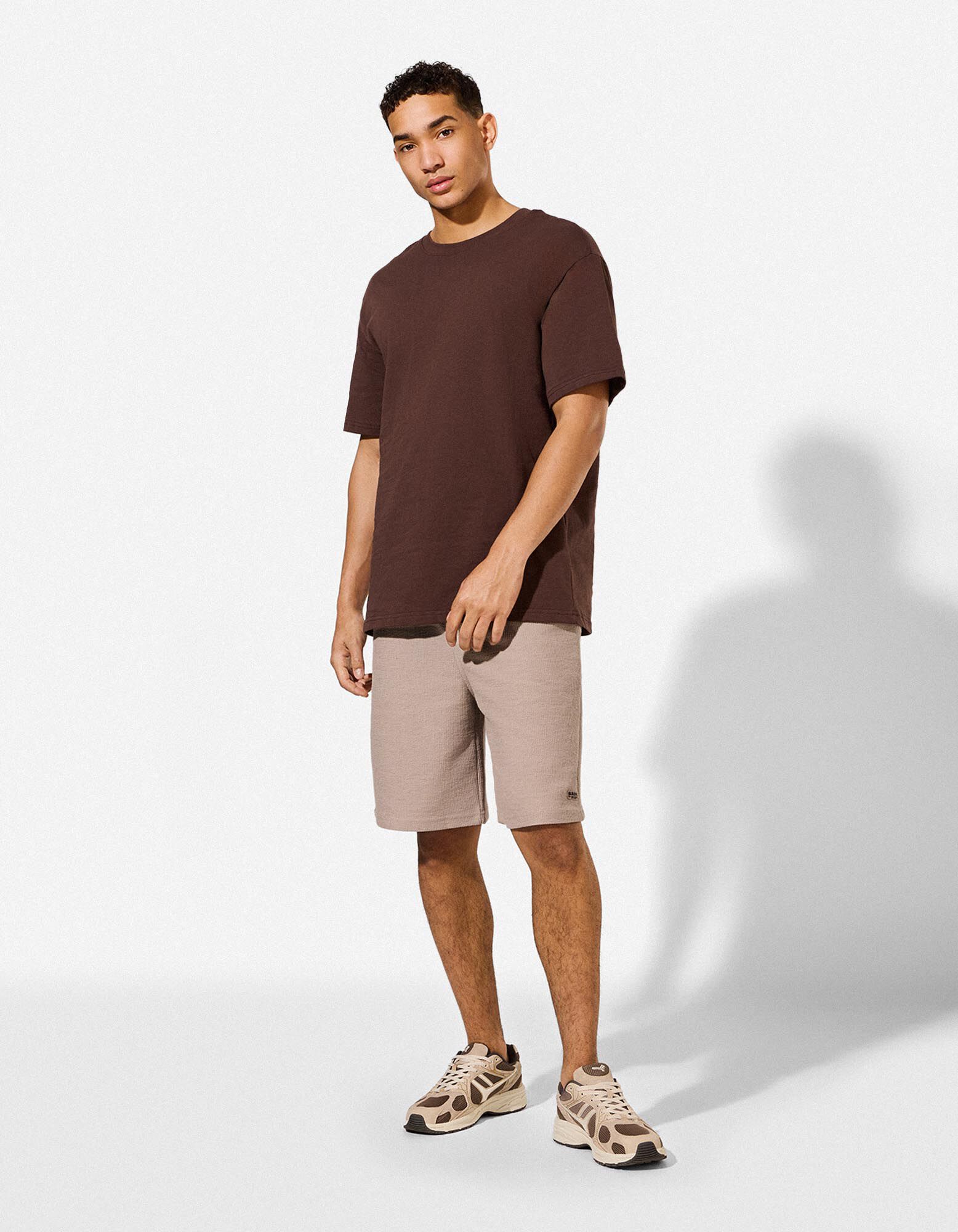Shorts - einfarbig - beige