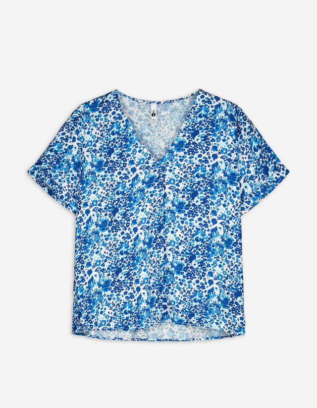 Blouseshirt - LENZING™ ECOVERO™ - lichtblauw