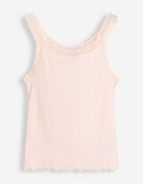 Trumpa palaidinė - Nėrinių apvadas - sviesiai rozinis