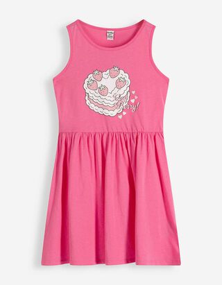 Kleid - Print - pink