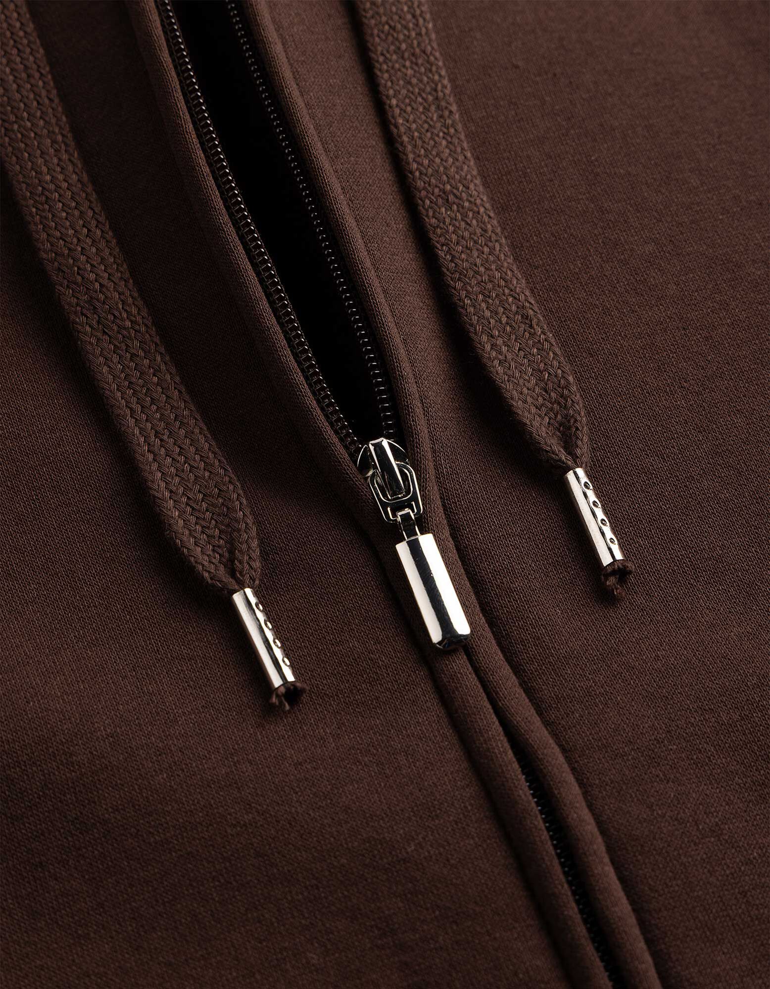 Veste molletonn&eacute;e - Coupe Regular Fit - brun fonc&eacute;