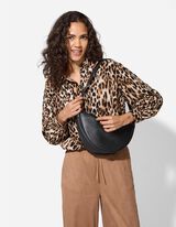 Tasche - Lederoptik - schwarz