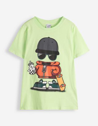 T-Shirt - Frontprint - hellgr&uuml;n