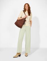 Tasche - Wildlederimitat - dunkelbraun