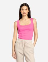 Top - Geribde structuur - pink