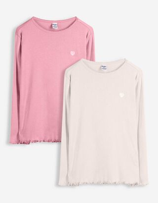 Langarmshirt - Stickerei