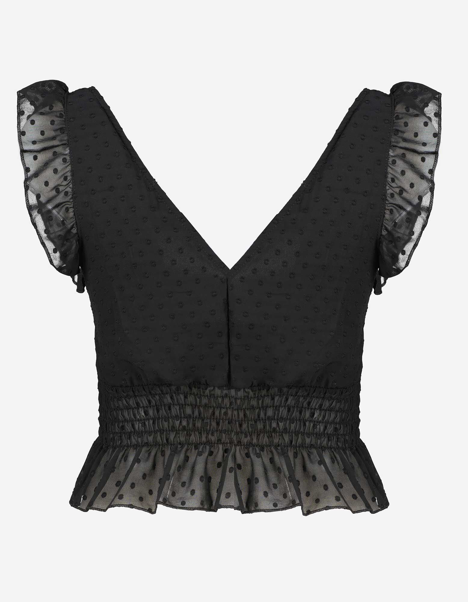 Bluză - M&acirc;neci cu volane