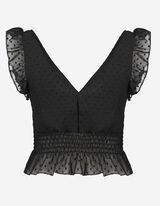 Bluză - M&acirc;neci cu volane