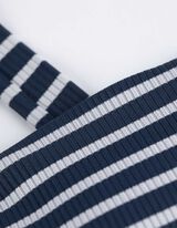 Bikini top - Rebraste - temno modra