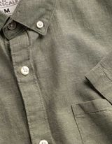 Overhemd - Linnenmix - groen