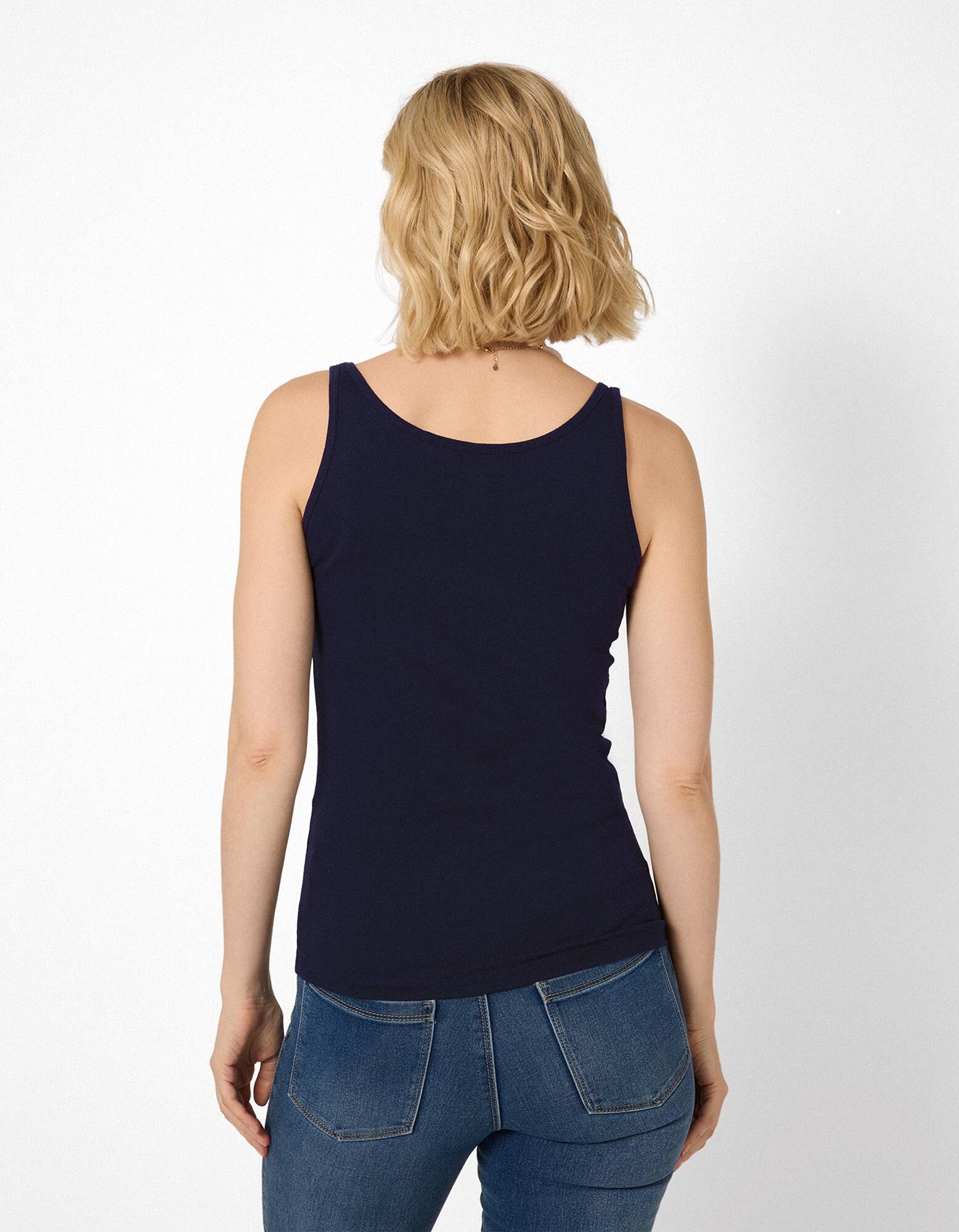 Top sans manches - Basique - bleu fonc&eacute;