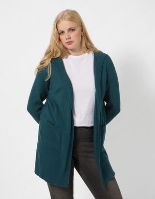 Cardigan - einfarbig - Gr&uuml;n