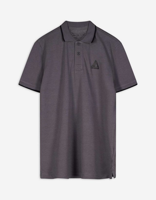 Poloshirt - Baumwolle - dunkelgrau