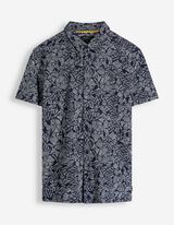 Hemd - Allover-Print - dunkelblau