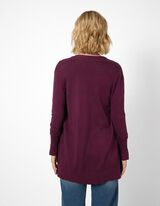 Longcardigan - Feinstrick - Lila