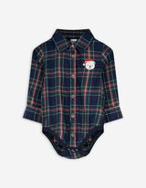 Body - Ruitmotief - donkerblauw