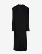 Midi haljina - Lažni preklop - crna