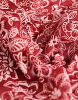 Loop &scaron;al - Cvetlični vzorec - temno rdeca