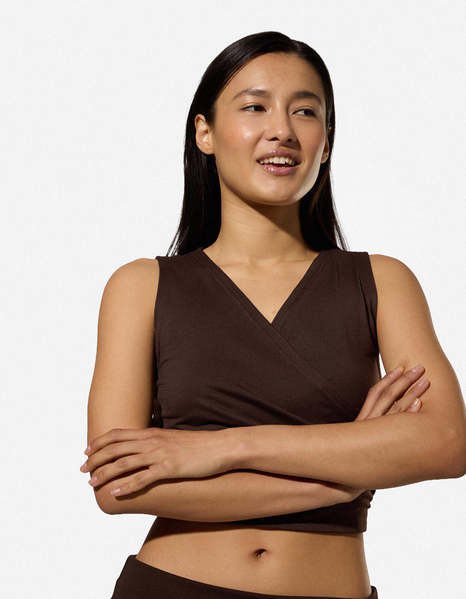 Yoga Top - Ademend - Donkerbruin