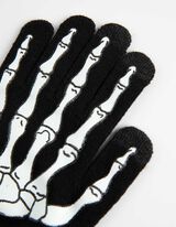 dotykové rukavice - Potlač - cierna