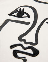 Melegítőfelső - Hímzésekkel - feher