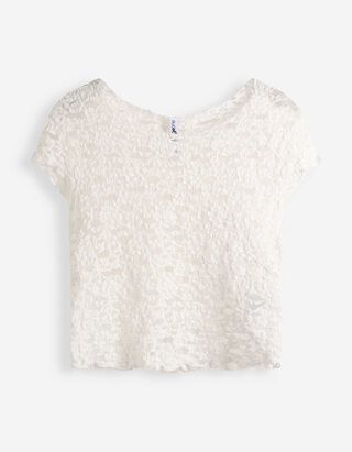 T-Shirt - Muschelsaum - Off-White