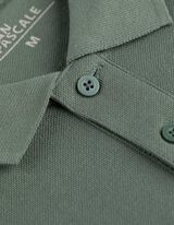 Poloshirt - Knopfverschluss - dunkelgr&uuml;n