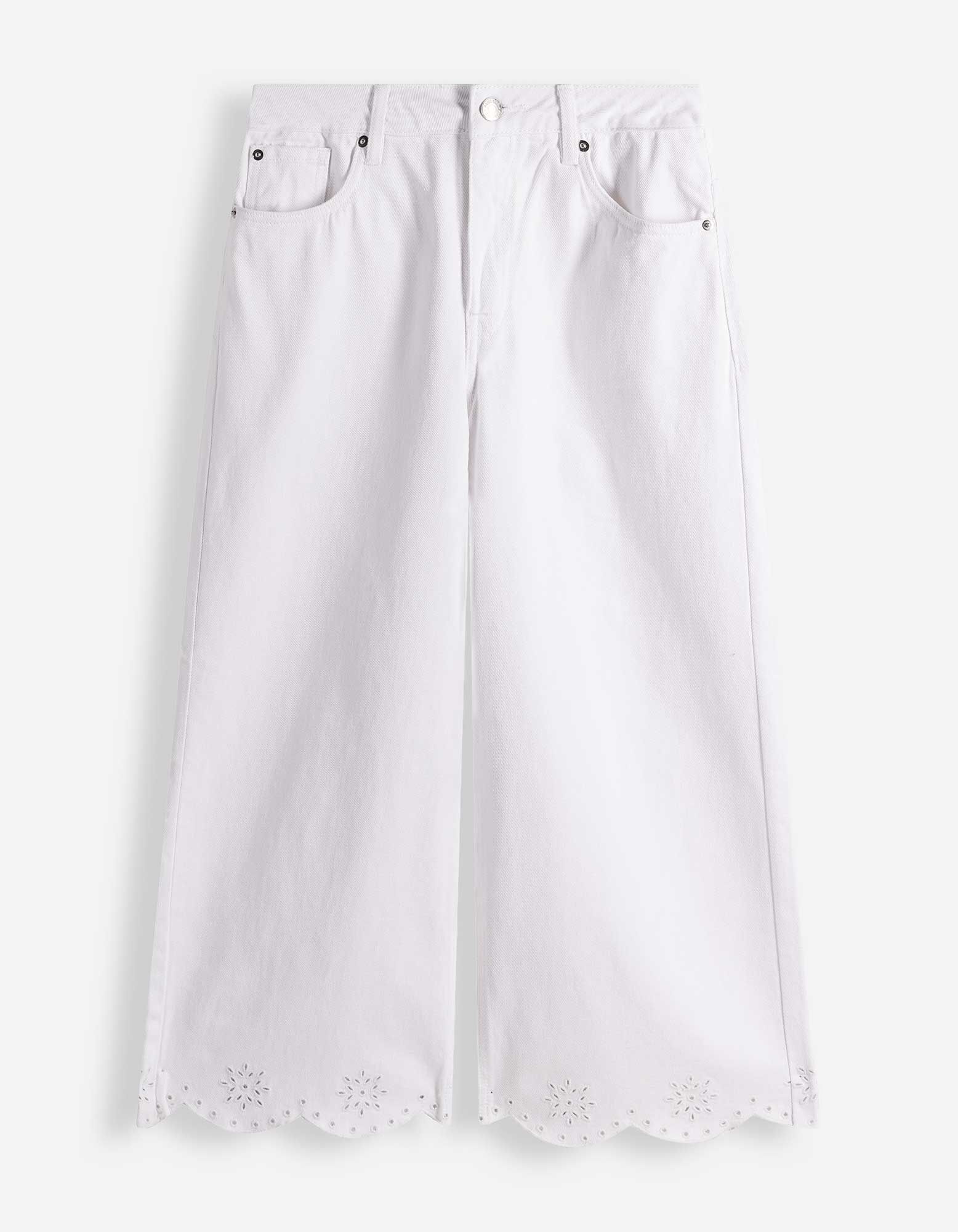 Jeans - Wide Fit - Wei&szlig;