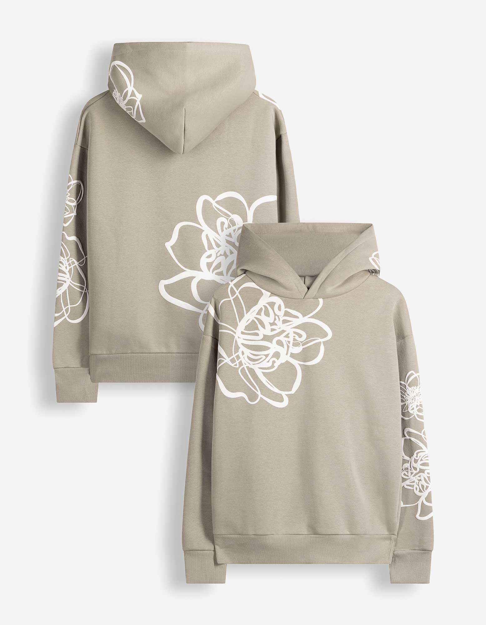 Hoodie - Print - Hellgr&uuml;n