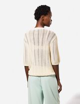 Pullover - Strick - wei&szlig;