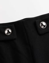 Culotte - Webstoff - schwarz