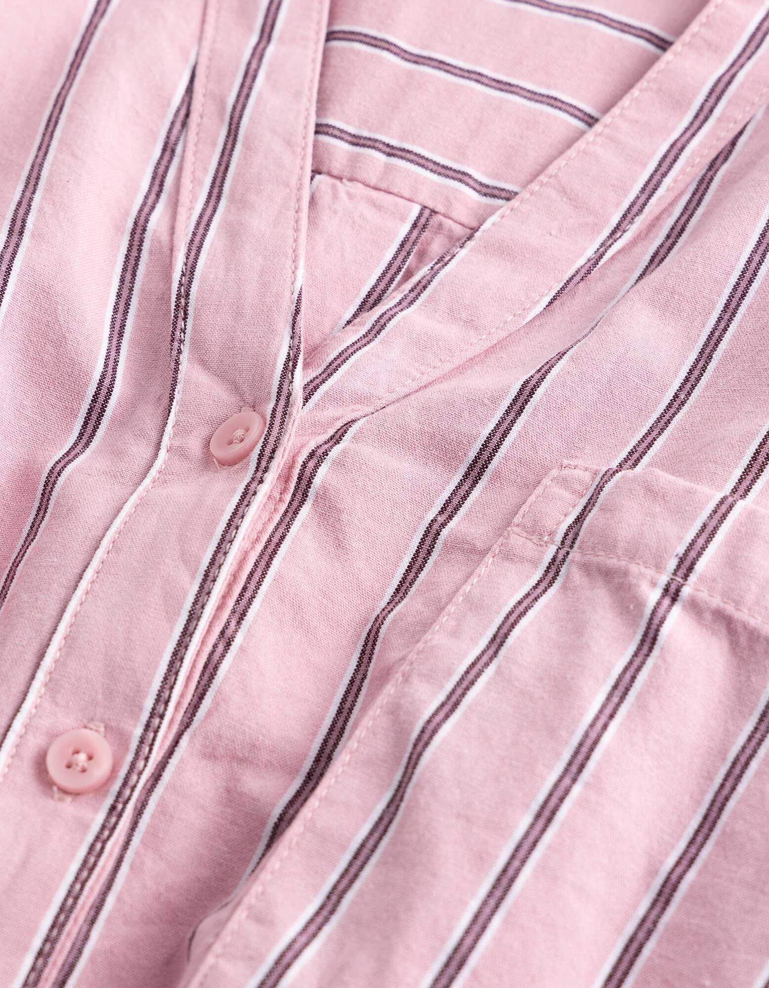 Hemdbluse - Baumwolle - Rosa