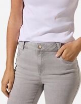 Caprihose - Skinny Fit - Grau